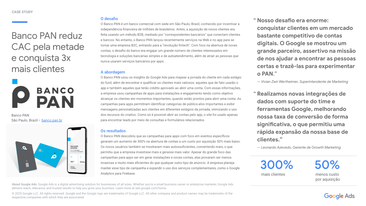 Caso oficial de Google Ads con Banco PAN